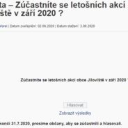 Anketa – Zúčastníte se letošních akcí obce Jíloviště v září 2020 ?