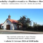 Bohoslužby v kapličce-zvoničce sv. Floriána v Jílovišti 07-2024