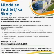 Konkurz na ředitele/ku ZŠ Lety