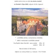 Městská část Praha Lipence  nabízí volná místa na výlet do zámku Loučeň