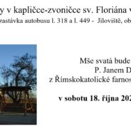 Bohoslužby v kapličce-zvoničce sv. Floriána v Jílovišti – Říjen 2025
